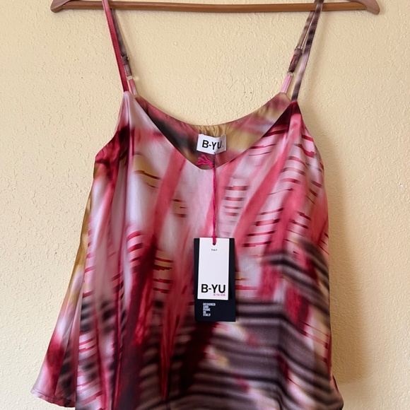 NWT B-YU -  Flowy Crop Tank Top - Size M - Made in Italy - Picture 2 of 13